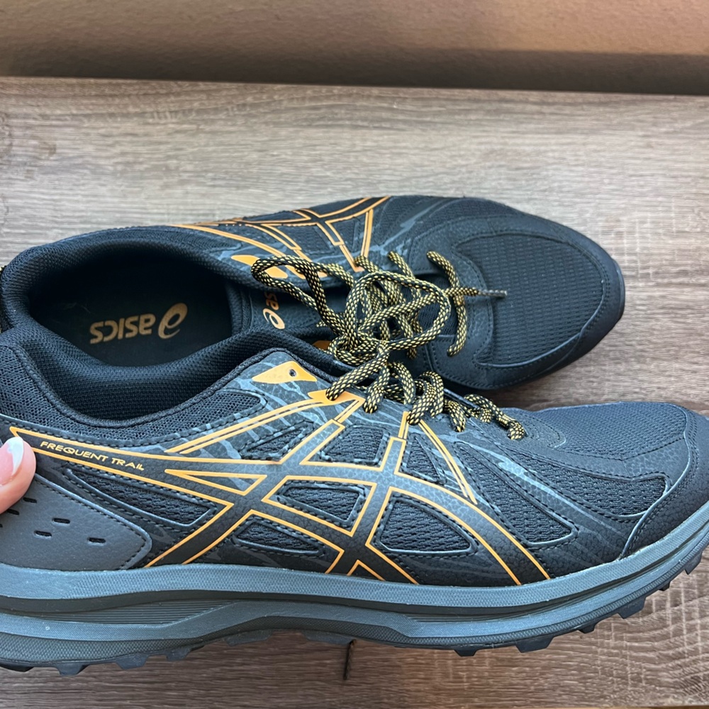 ASICS Men's Frequent Trail Running Shoes Size 14 Black And Orange